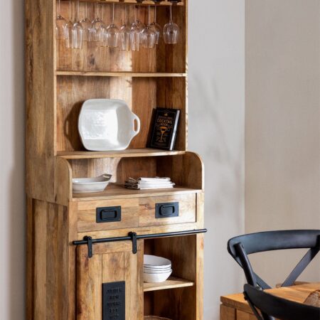 Credenza Uain in legno di mango con 2 cassetti