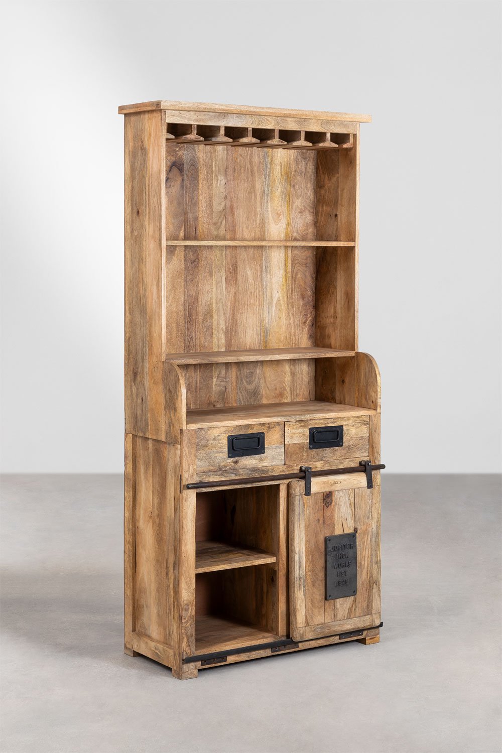 Credenza Uain in legno di mango con 2 cassetti