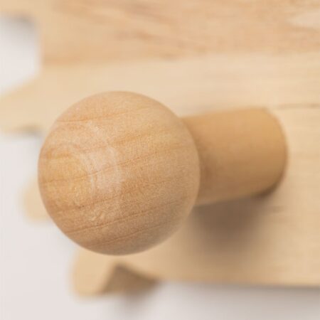Appendiabiti da parete in legno Sebbas Kids