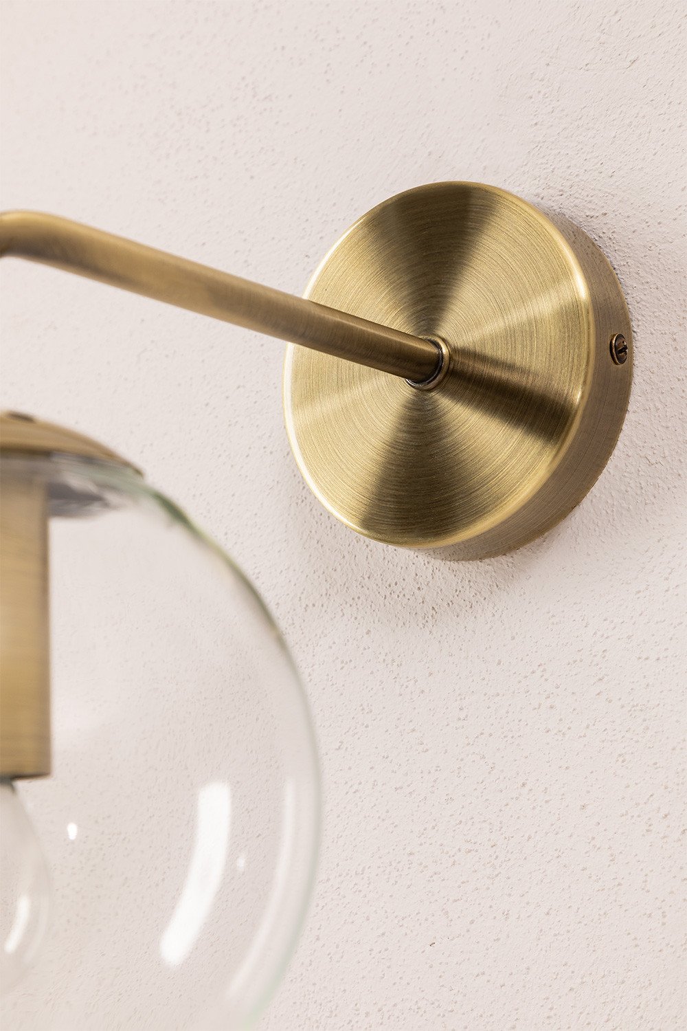 Lampada da parete Boyi in metallo con sfera di vetro