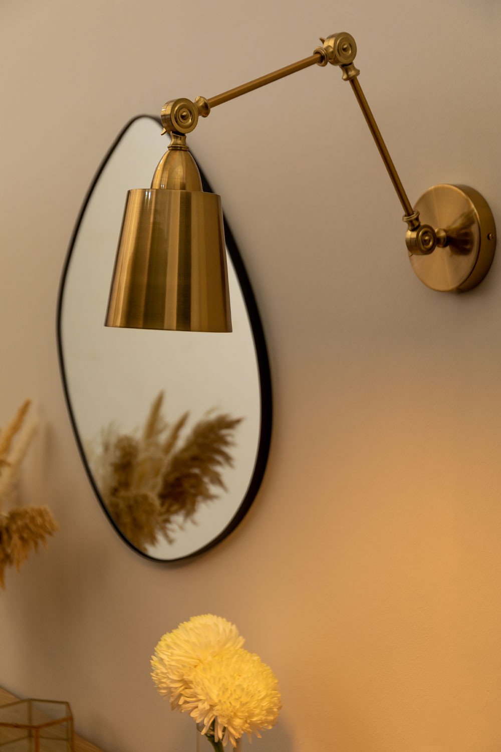 Lampada da parete in ferro Floy Gold