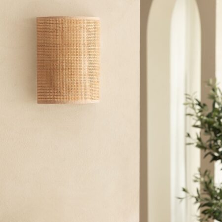 Applique da parete in rattan Ytse