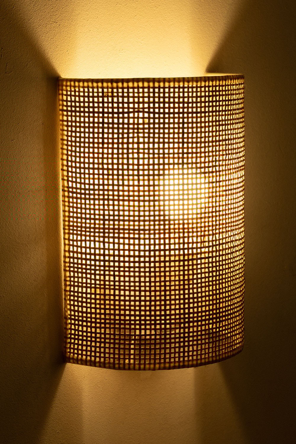 Applique da parete in rattan Ytse