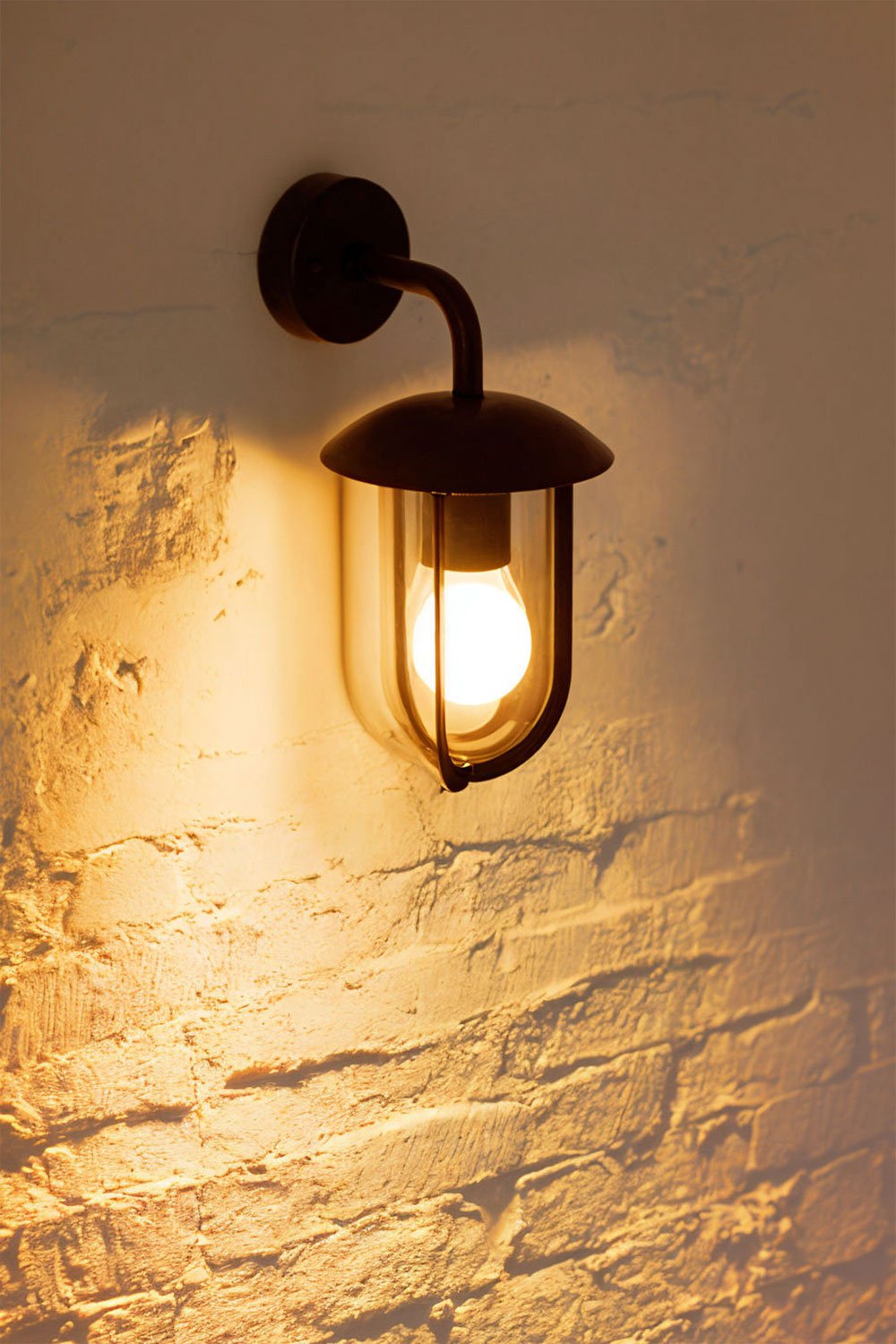 Lampada da parete per esterno Borena in acciaio inox