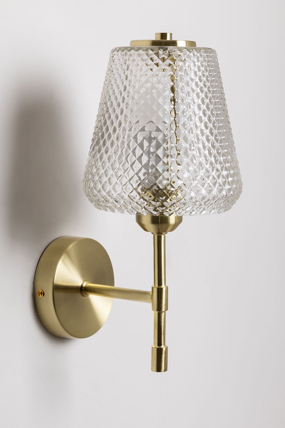 Lampada da parete Taylor in ferro e vetro