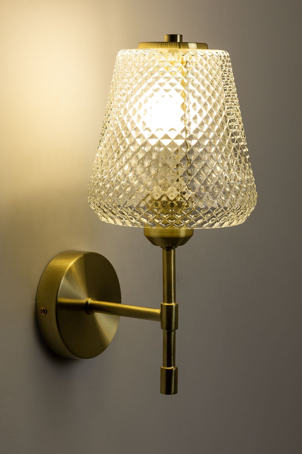 Lampada da parete Taylor in ferro e vetro
