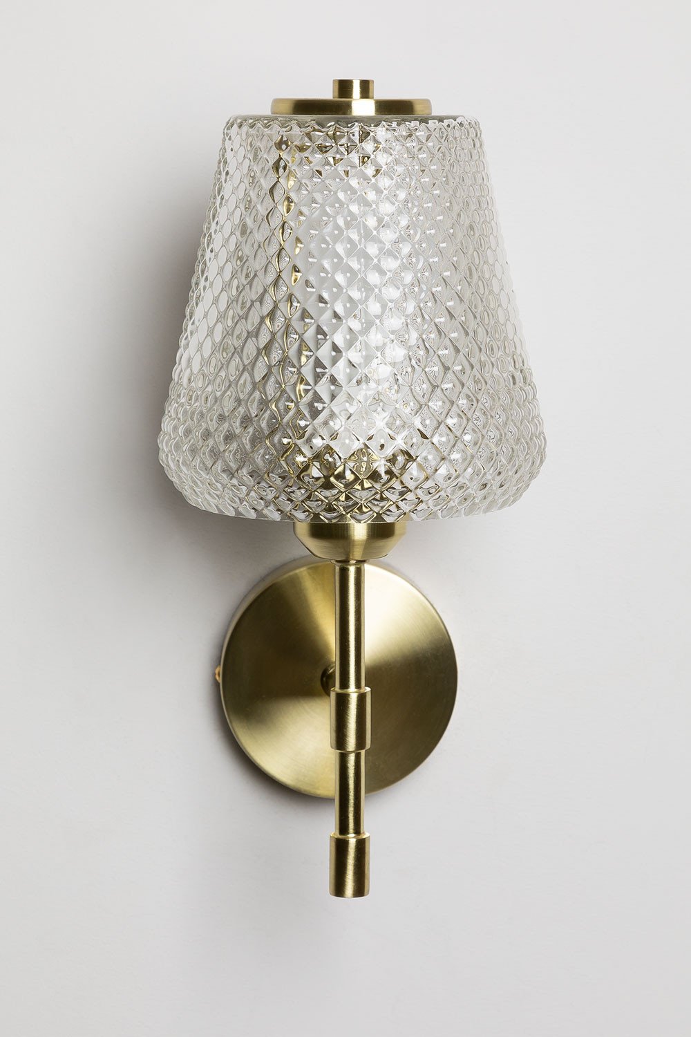 Lampada da parete Taylor in ferro e vetro
