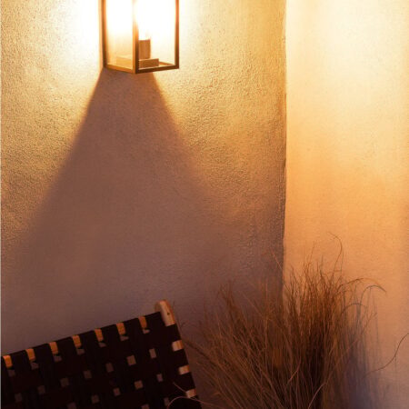 Lampada da parete per esterno in alluminio e vetro Delha