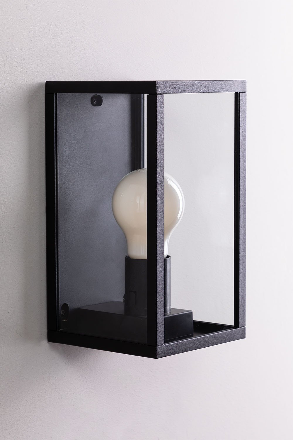 Lampada da parete per esterno in alluminio e vetro Delha