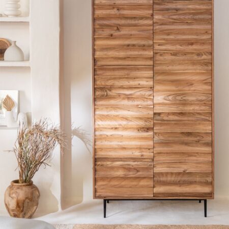 Armadio in legno di acacia Petter