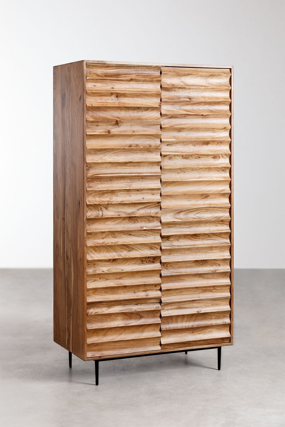 Armadio in legno di acacia Petter