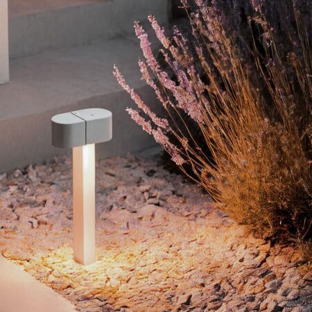 Lampione da esterno in alluminio con 2 punti luce Efingam