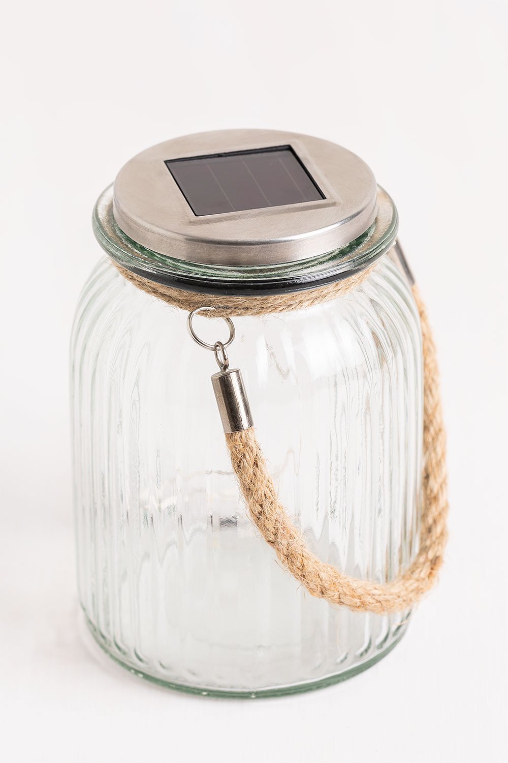 Vaso solare in vetro con ghirlanda LED Pol