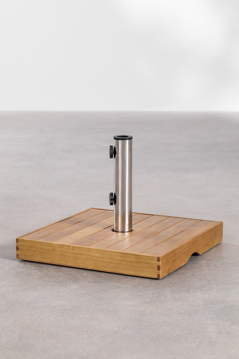 Base per ombrellone quadrata (48x48 cm) in legno Canco