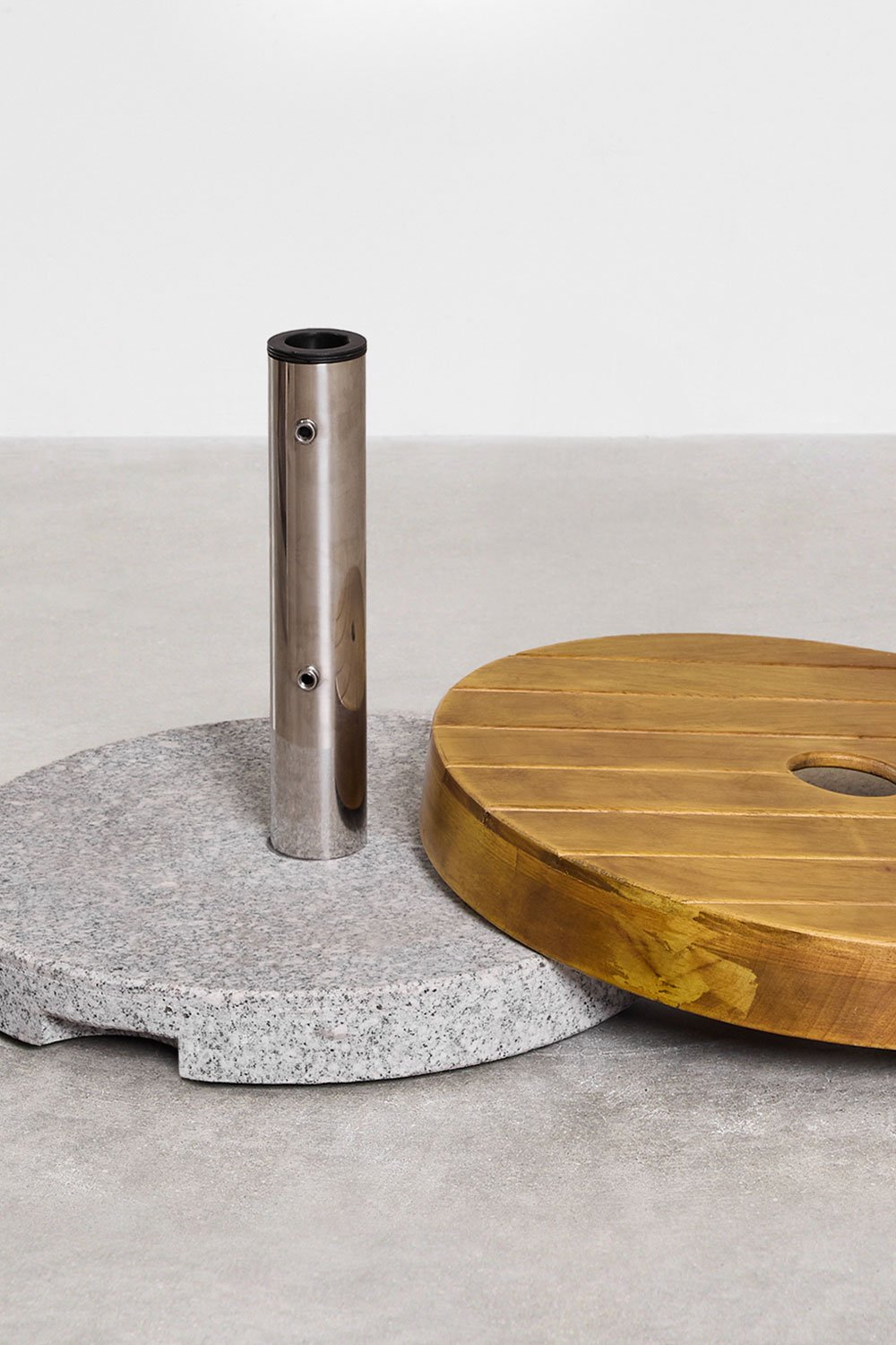 Base per ombrellone rotonda Ø50 cm in legno Canco