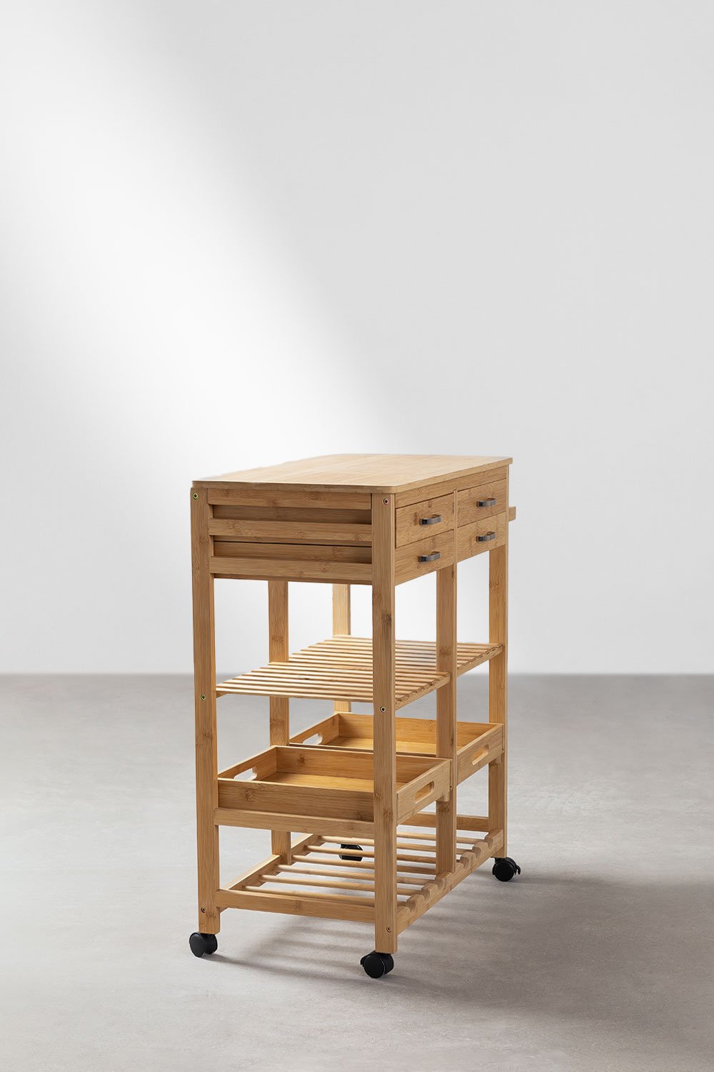 Carrello da cucina in bambù Sutton