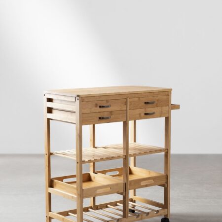 Carrello da cucina in bambù Sutton