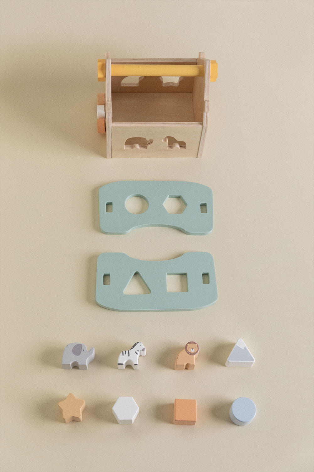 Casetta in legno per bambini Grady con pezzi ad incastro