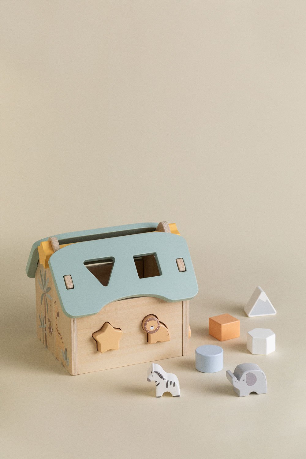 Casetta in legno per bambini Grady con pezzi ad incastro