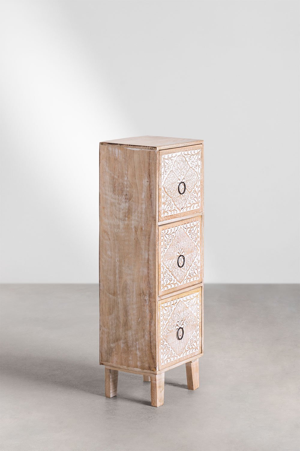 Cassettiera Baydan in legno di mango