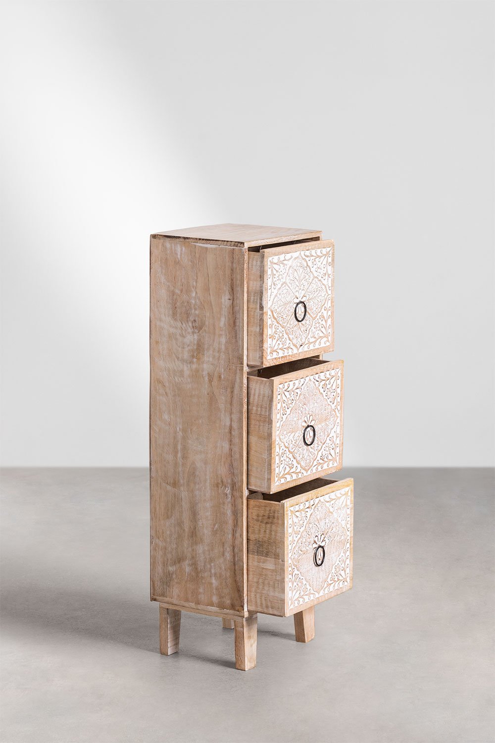 Cassettiera Baydan in legno di mango