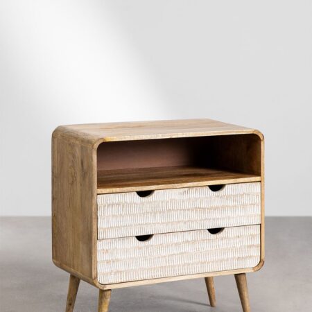 Cassettiera Yulara in legno di mango