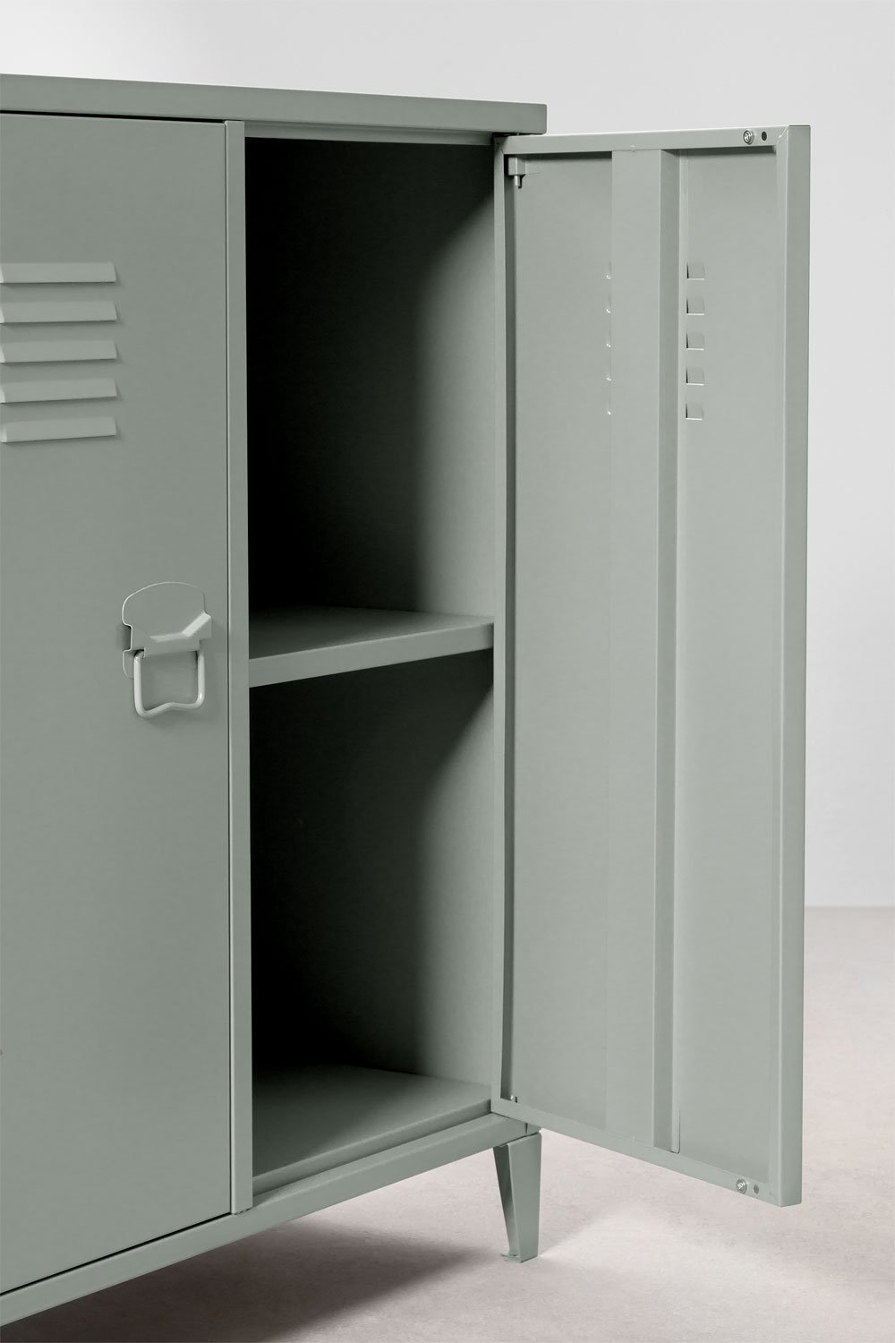 Credenza armadietto a 2 ante Pohpli in acciaio