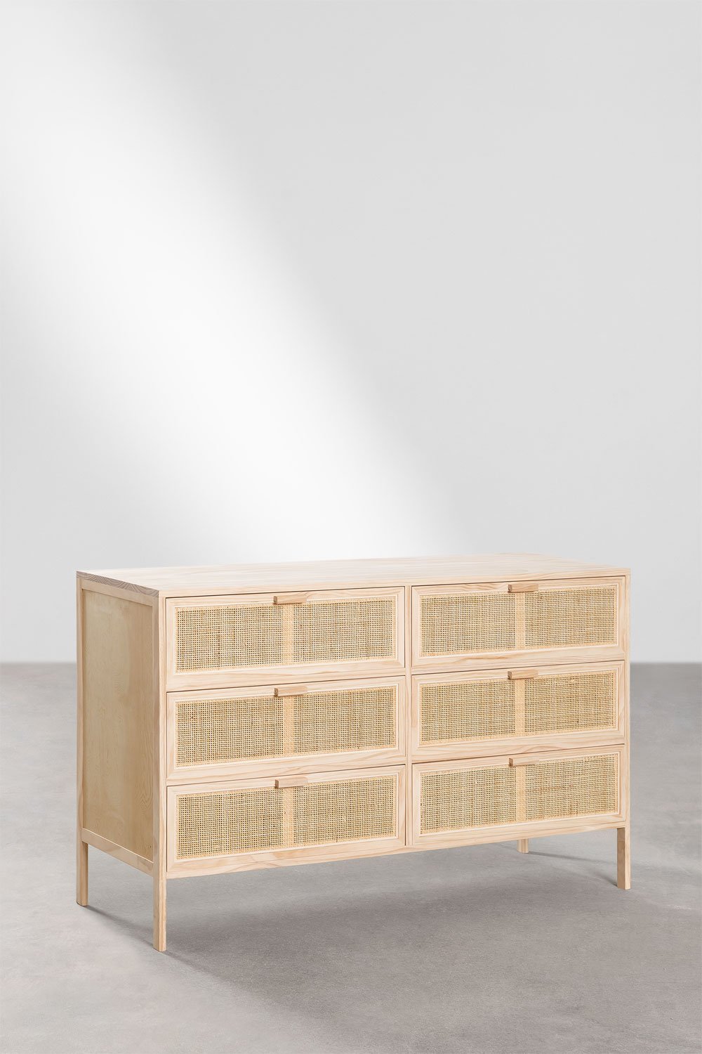 Cassettiera in rattan e legno Reyna Natural Kids