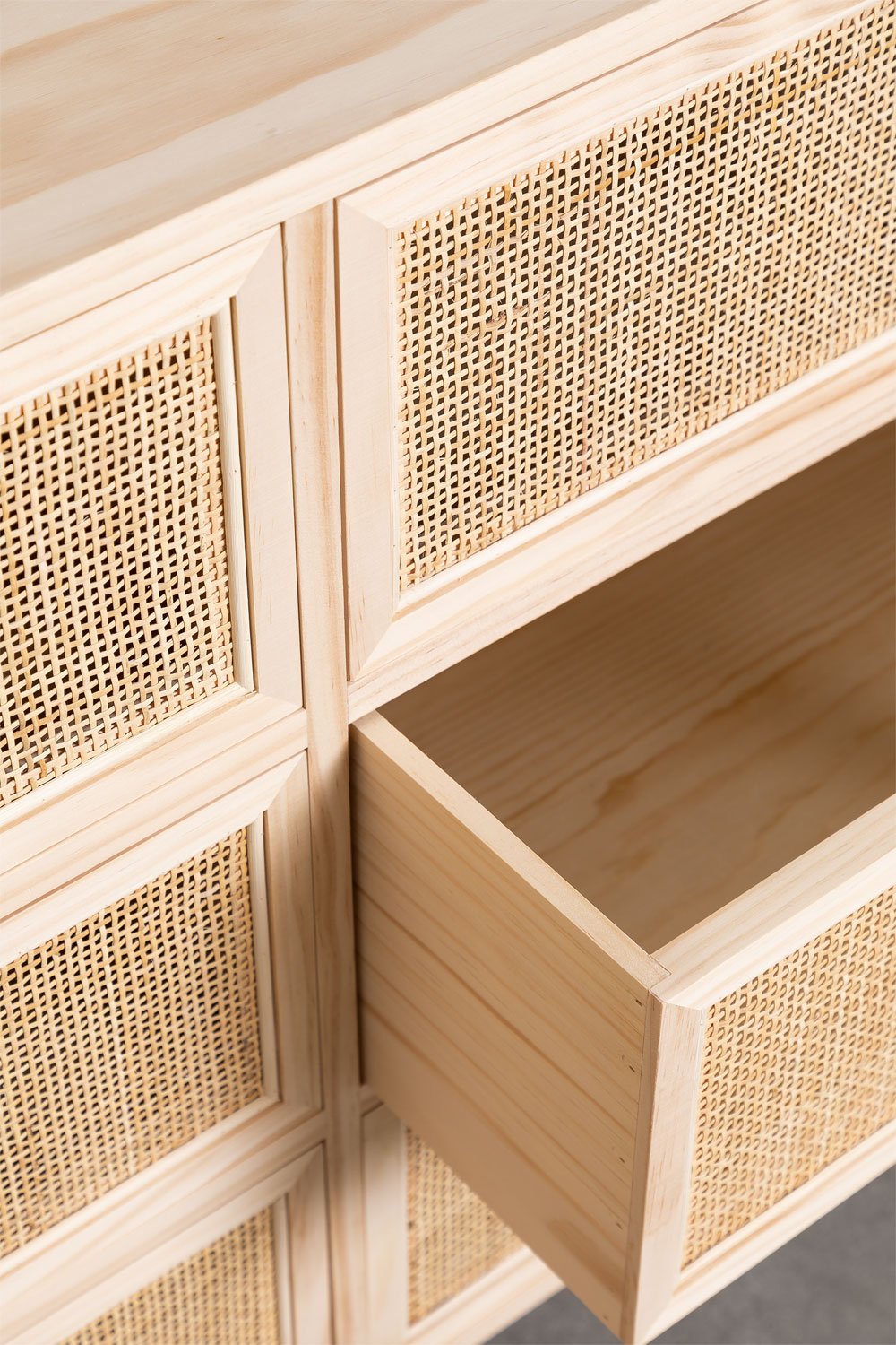 Cassettiera in rattan e legno Reyna Natural Kids