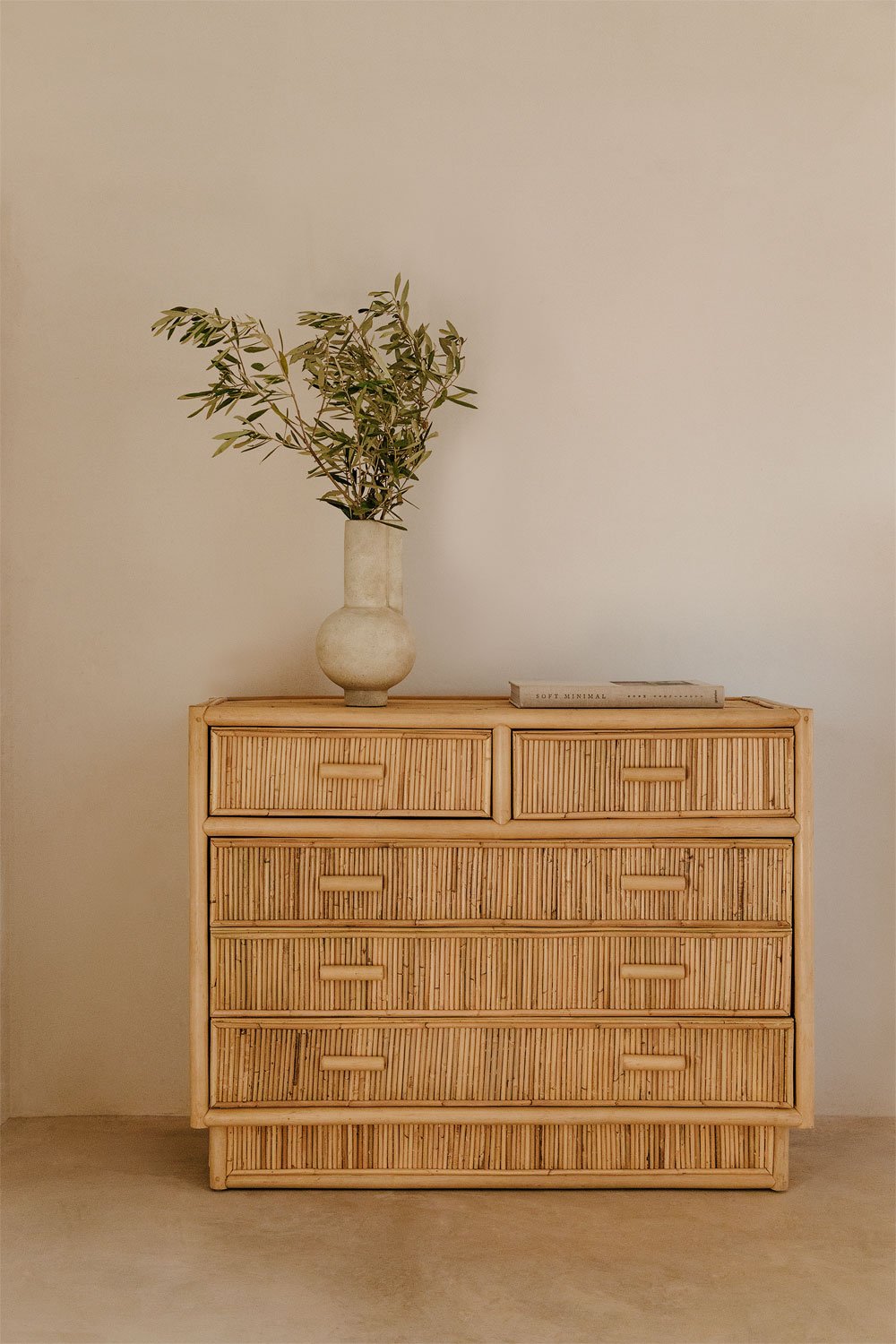 Cassettiera in Rattan Leiremy