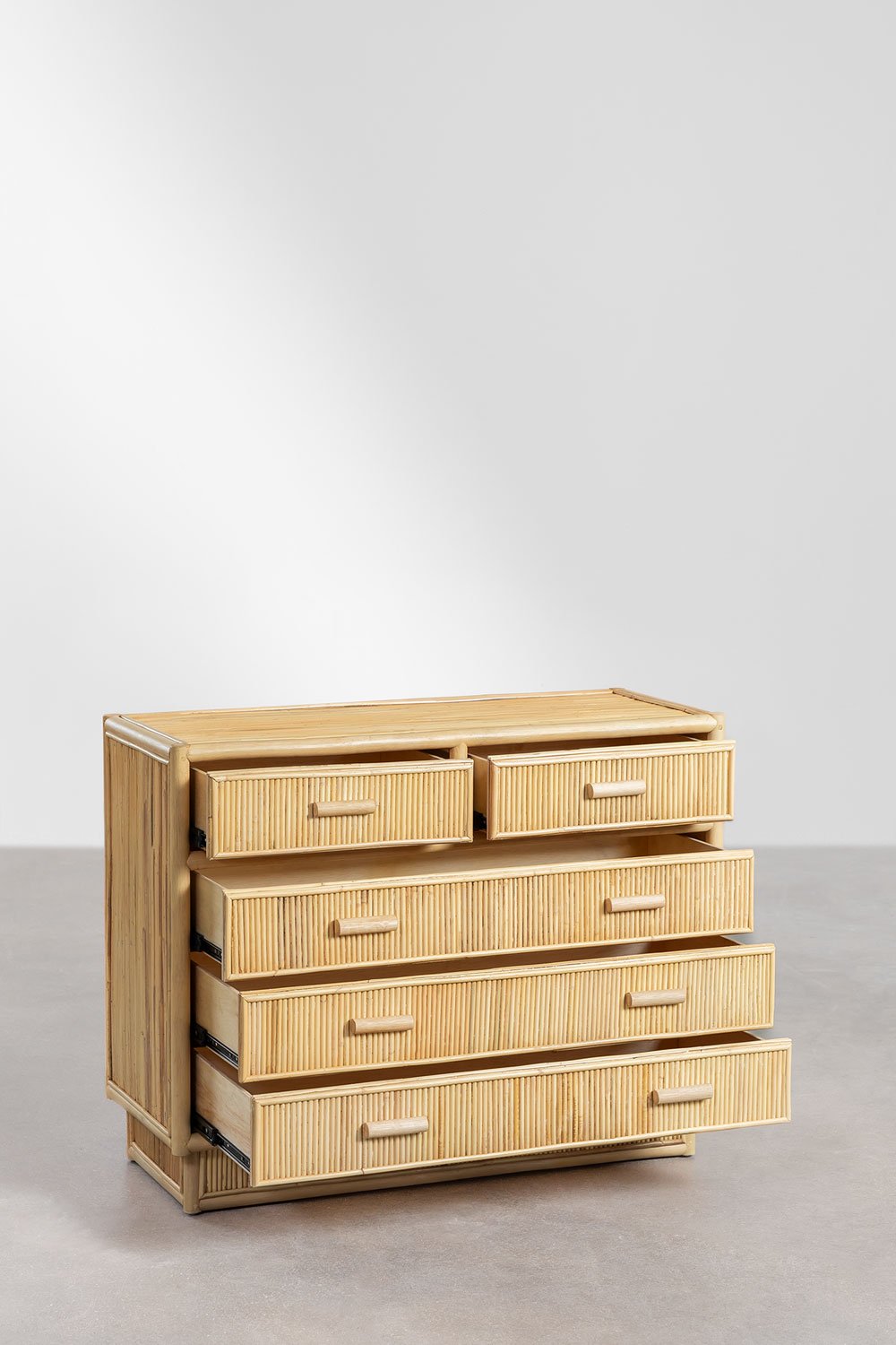 Cassettiera in Rattan Leiremy