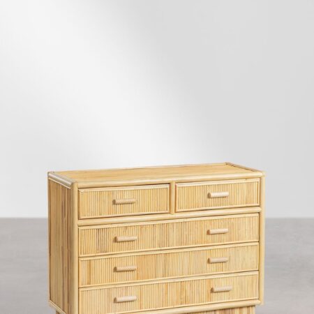 Cassettiera in Rattan Leiremy
