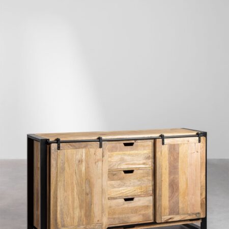 Cassettiera Kiefer in legno di mango