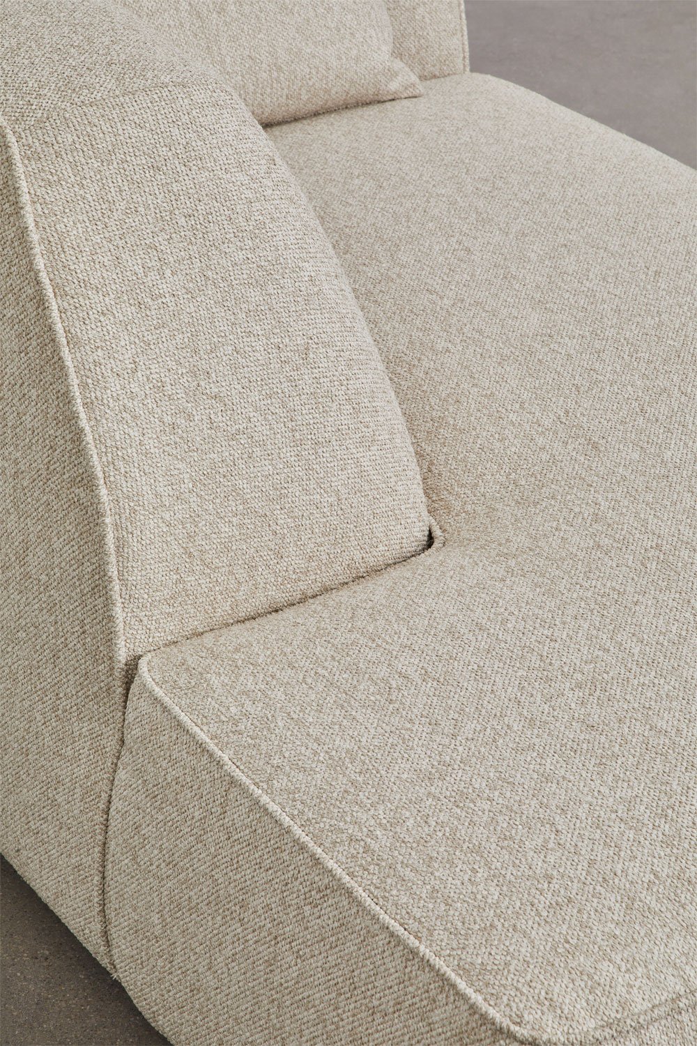 Chaise longue sinistra per divano modulare rivestito Cardea