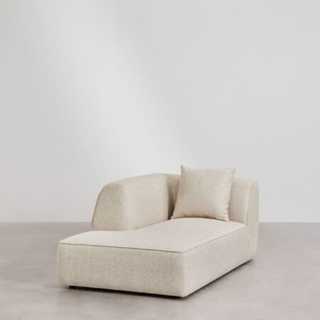 Chaise longue sinistra per divano modulare rivestito Cardea