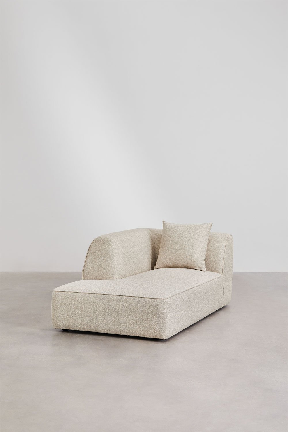Chaise longue sinistra per divano modulare rivestito Cardea