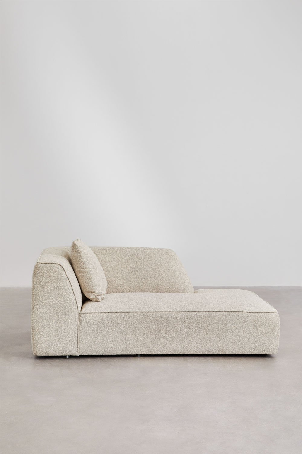 Chaise longue destra per divano modulare rivestito Cardea