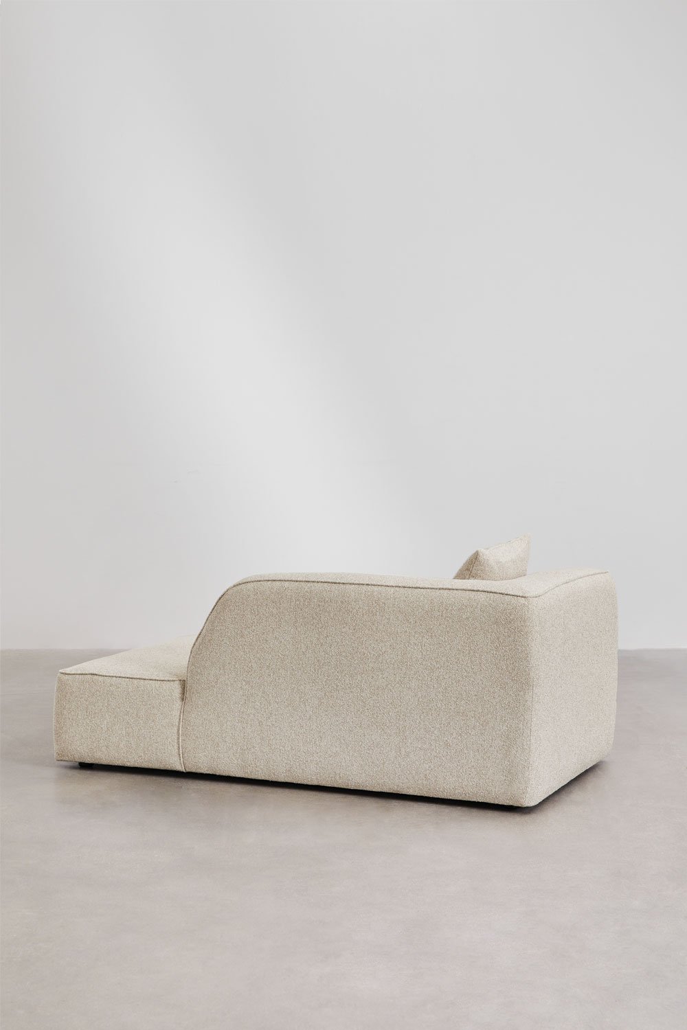 Chaise longue destra per divano modulare rivestito Cardea
