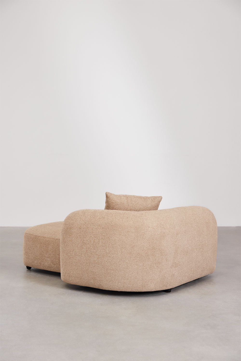 Chaise longue destro per divano modulare in ciniglia Coco