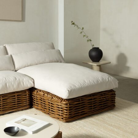 Poltrona chaise longue in rattan Milu