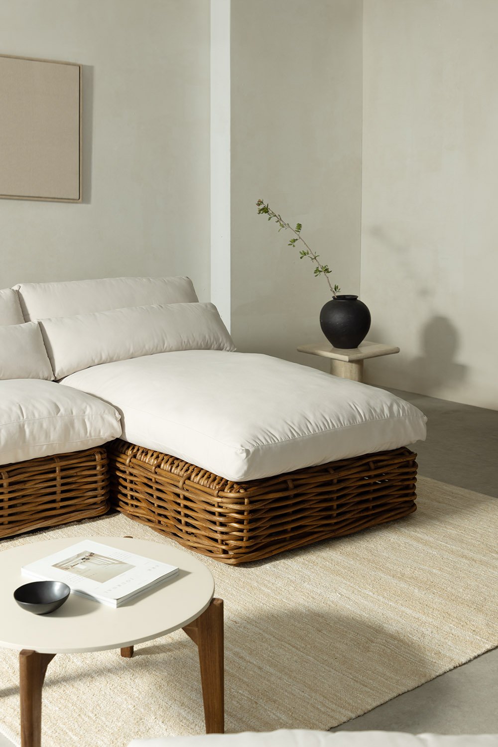 Poltrona chaise longue in rattan Milu