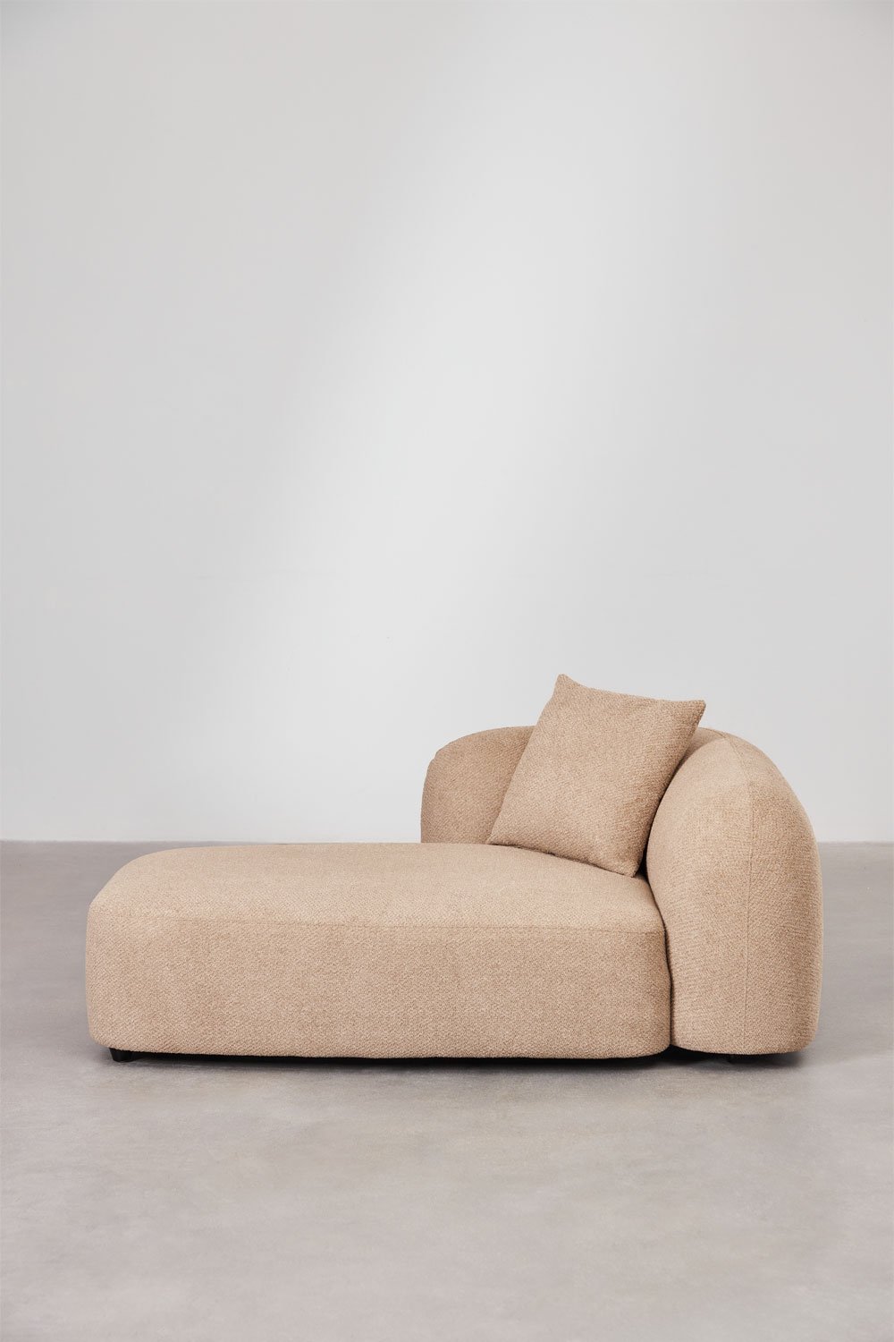 Chaise longue sinistro per divano modulare in ciniglia Coco