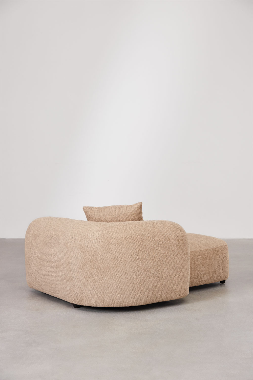 Chaise longue sinistro per divano modulare in ciniglia Coco