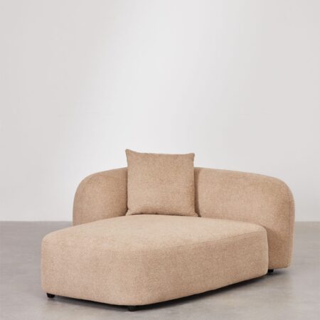 Chaise longue sinistro per divano modulare in ciniglia Coco