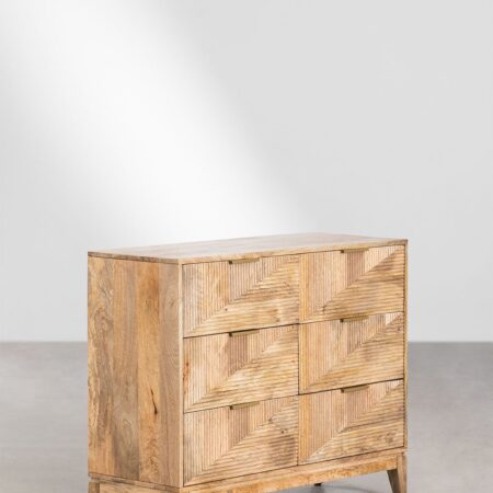 Cassettiera in legno di mango Baty Design