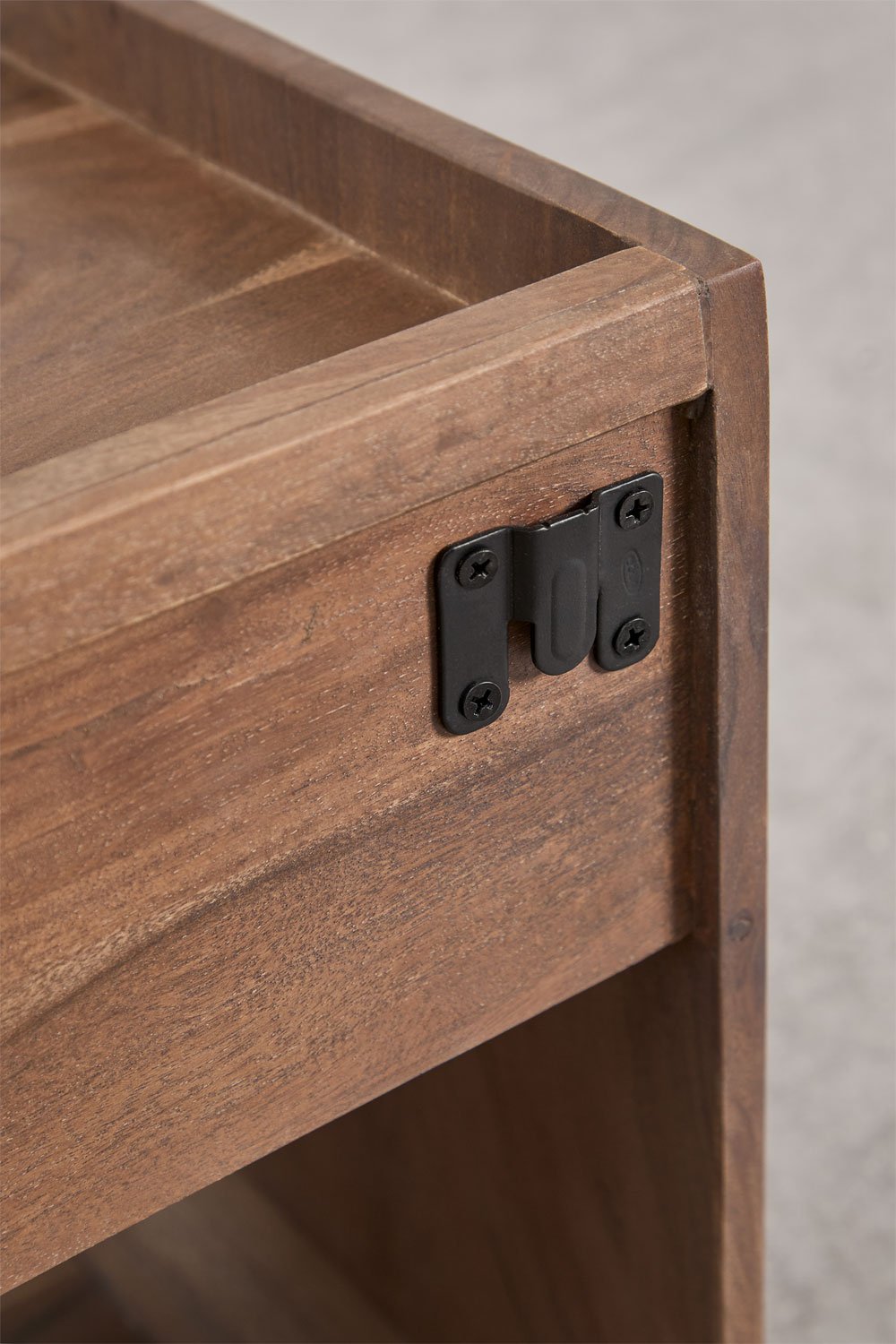 Comodino 35x35 cm in legno di acacia Berigem
