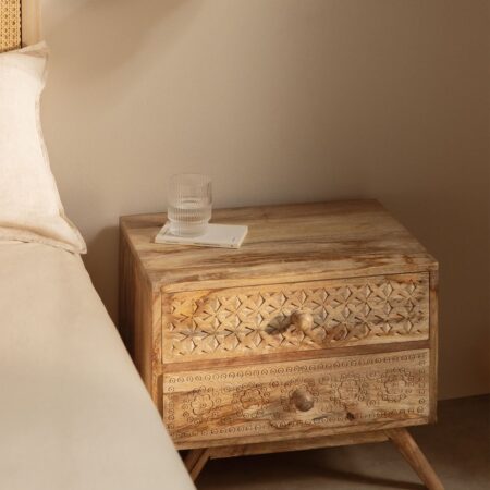 Comodino in legno di mango Atsana