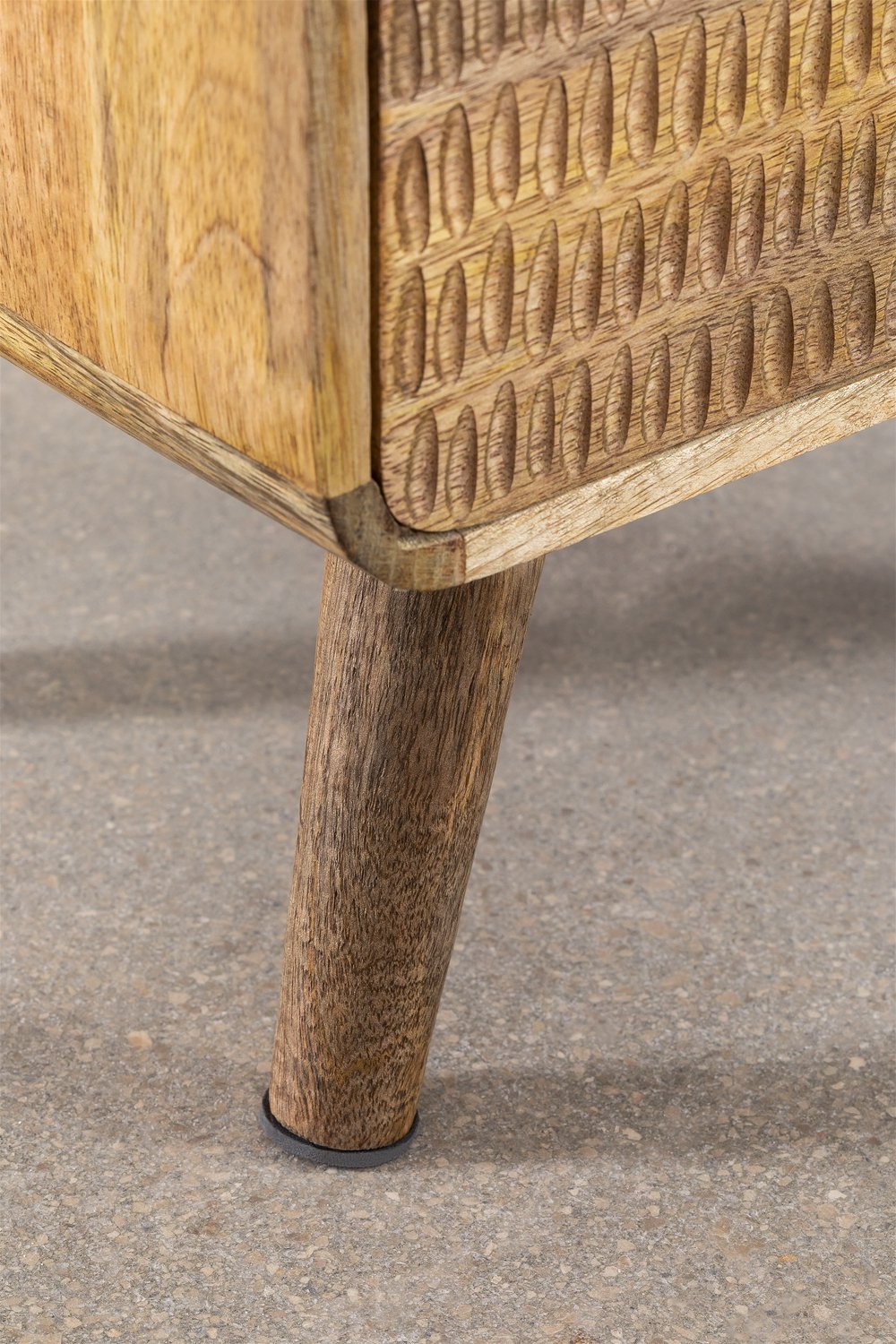 Comodino con contenitore in legno di mango Yulara naturale