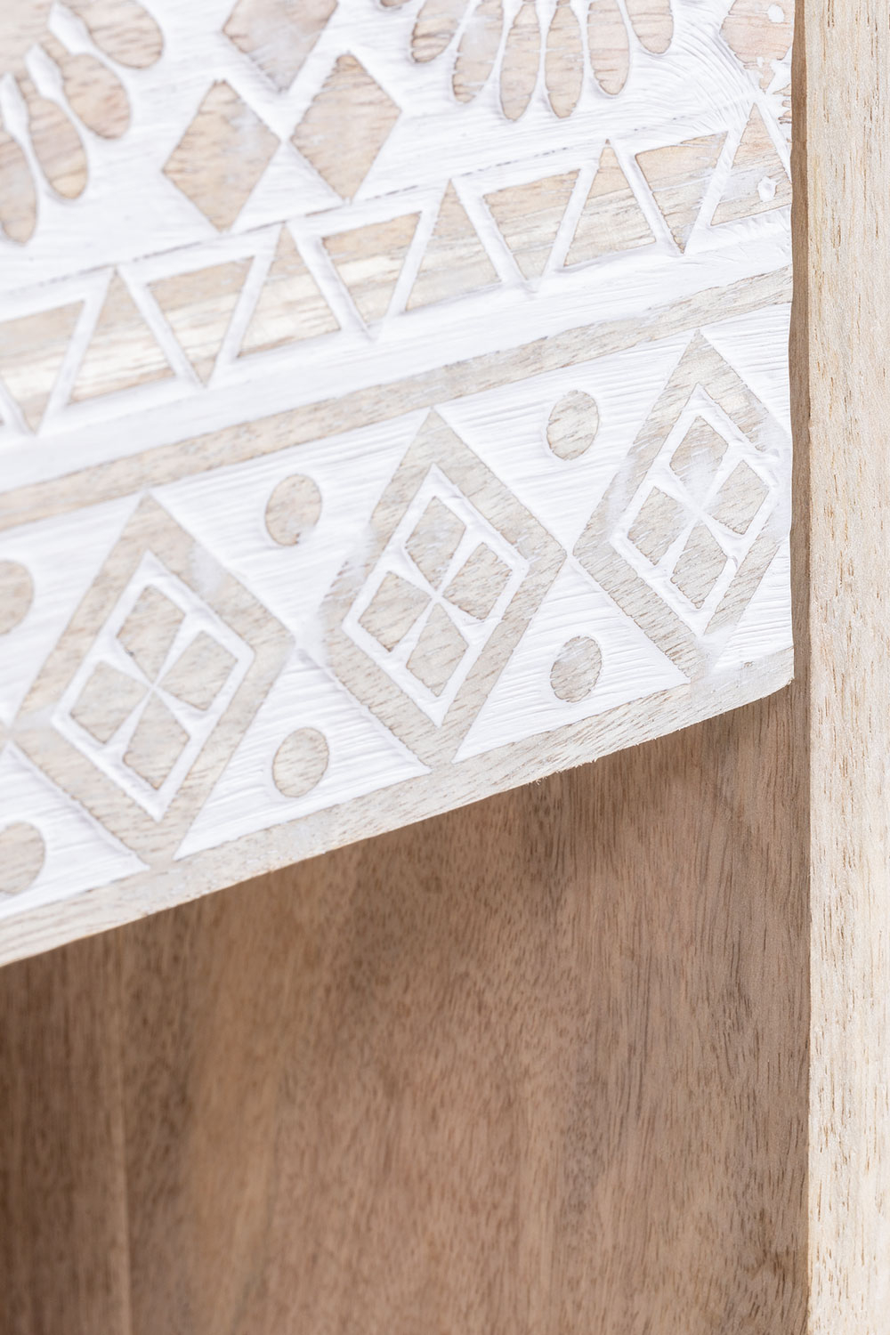 Comodino Ukurla in legno di mango con contenitore
