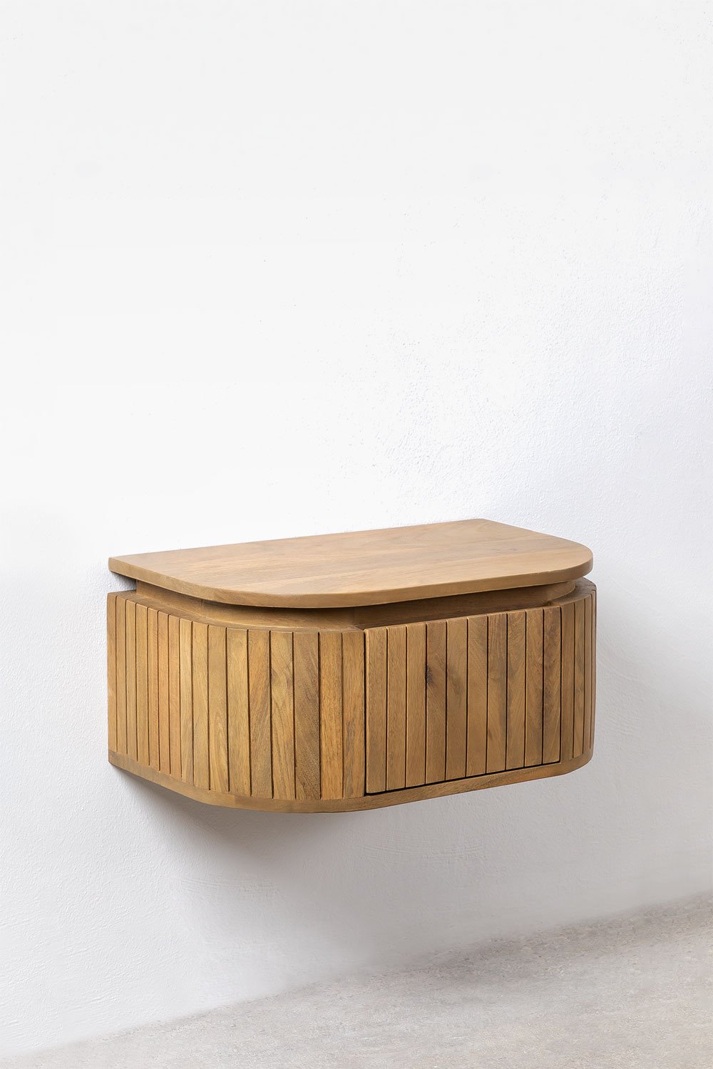 Comodino da parete in legno di mango Analis